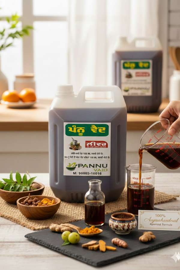 Pannu Vaid Ayurvedic Liver Tonic (5L/Bulk Pack) – Natural Liver Detox & Digestive Support Liquid