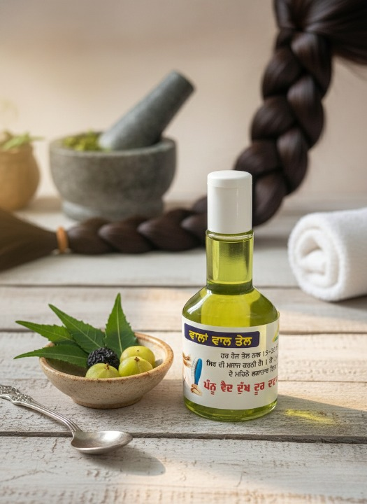 Pannu Vaid Ayurvedic Hair Oil for Hair Growth and Scalp Massage - 100% Herbal