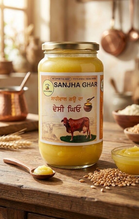 Sanjha Ghar Pure Sahiwal Cow Desi Ghee (1kg)